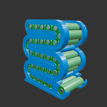 Load 3D model into Gallery viewer, 18650 Li-ion battery holder
