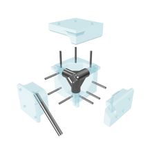 Load 3D model into Gallery viewer, 3D-printable forged carbon fiber corner mold