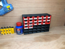 Load image into Gallery viewer, 3D-printable small parts organizer - 6x6 cabinet + drawers