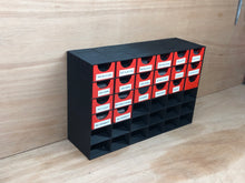 Load image into Gallery viewer, 3D-printable small parts organizer - 6x6 cabinet + drawers