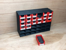 Load image into Gallery viewer, 3D-printable small parts organizer - 6x6 cabinet + drawers
