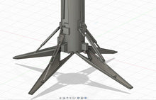 Load image into Gallery viewer, 3D-model of the retractable landing gear of the SpaceX rocket.