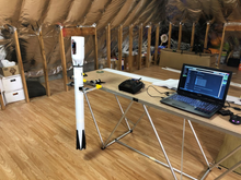 Load image into Gallery viewer, 3D-printable SpaceX rocket mounted in a test rig to tune the parameters.