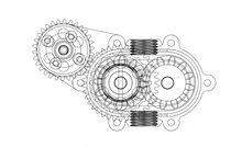 Load image into Gallery viewer, 3D-printable double helical gear pump - water pump - hydraulic pump