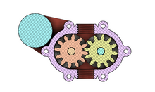 Load image into Gallery viewer, 3D-printable double helical gear pump - water pump - hydraulic pump