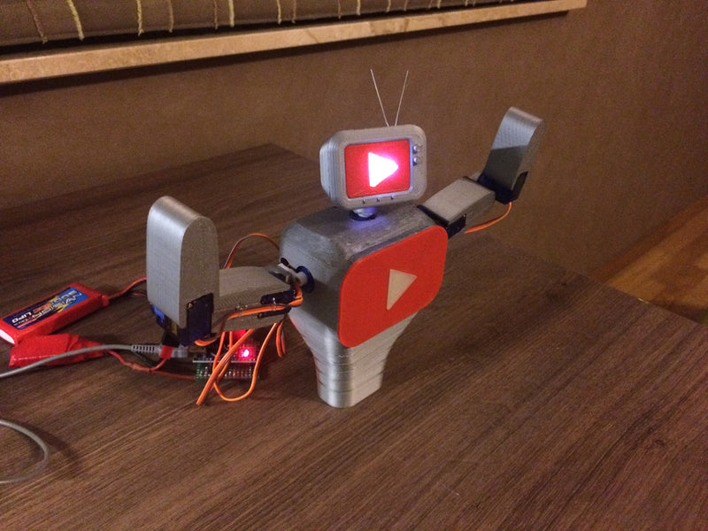 Subby the interactive YouTube subscriber robot