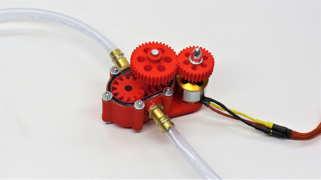 3D-printable double helical gear pump - water pump - hydraulic pump