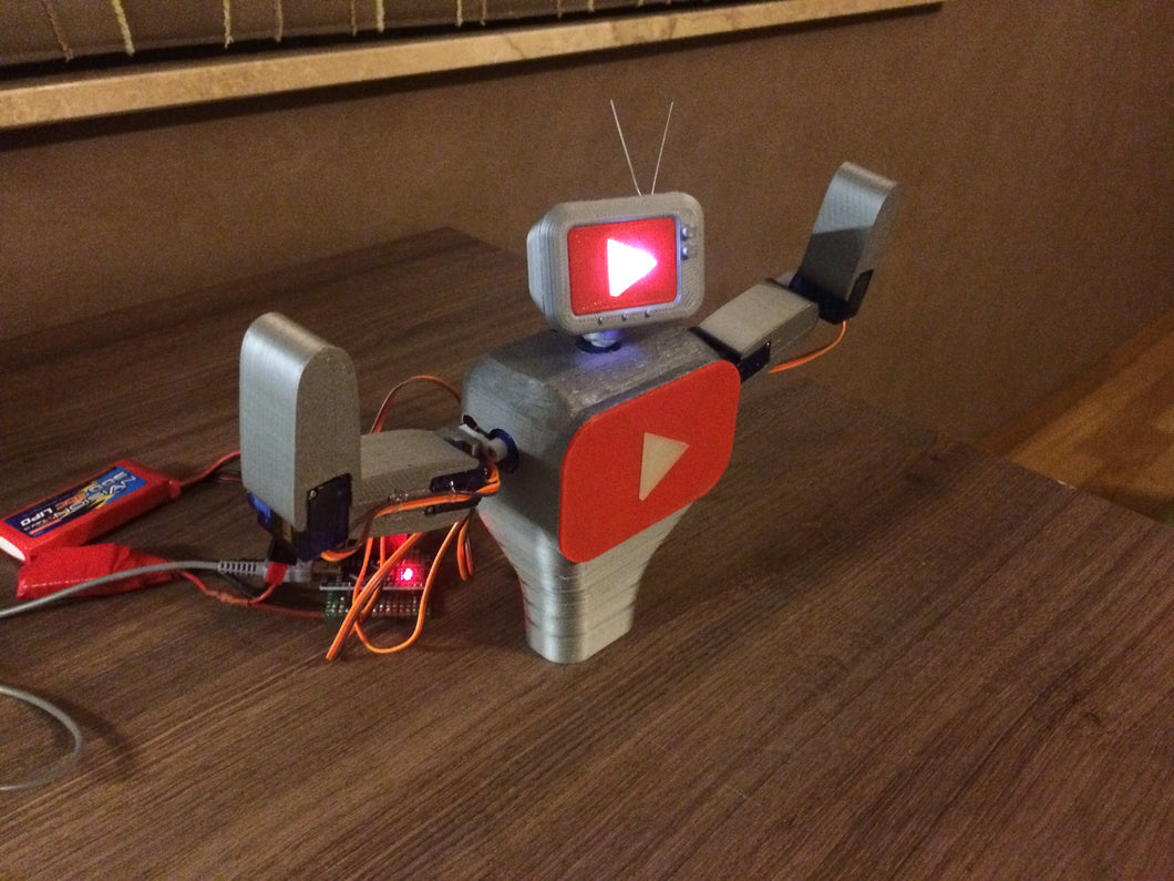 Subby the interactive YouTube subscriber robot model