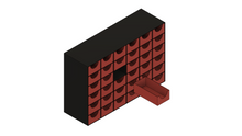 Load image into Gallery viewer, 3D-printable small parts organizer - 6x6 cabinet + drawers
